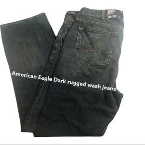 AMERICAN EAGLE OUTFITTERS DARK RUGGED WASH JEANS (BRAND NEW) SIZE 38/32